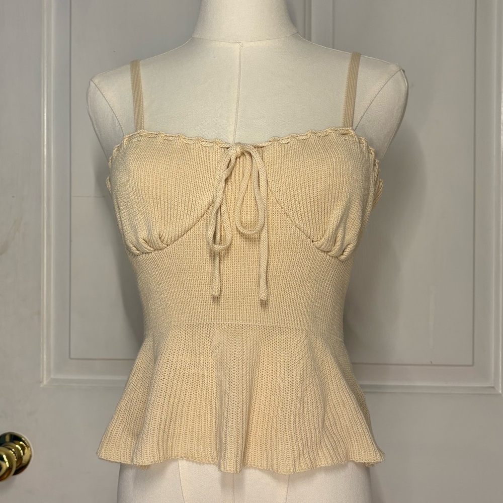 Lush Knit Cami Peplum Top